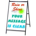 Marv-O-Lus Mfg Marvolus Eraseable Message Board A-frame with 24" x 36" White Sign Panels 432-MB-WHT